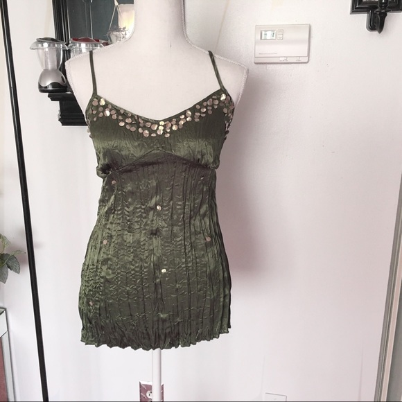 FANG Tops - Y2K Fang Green Sleeveless Tunic Top Size Small
